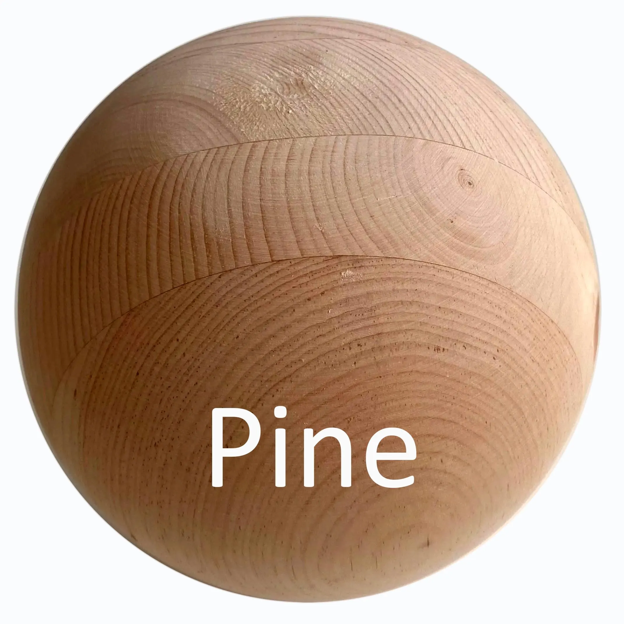 Pine wooden ball, unpainted and ready to paint